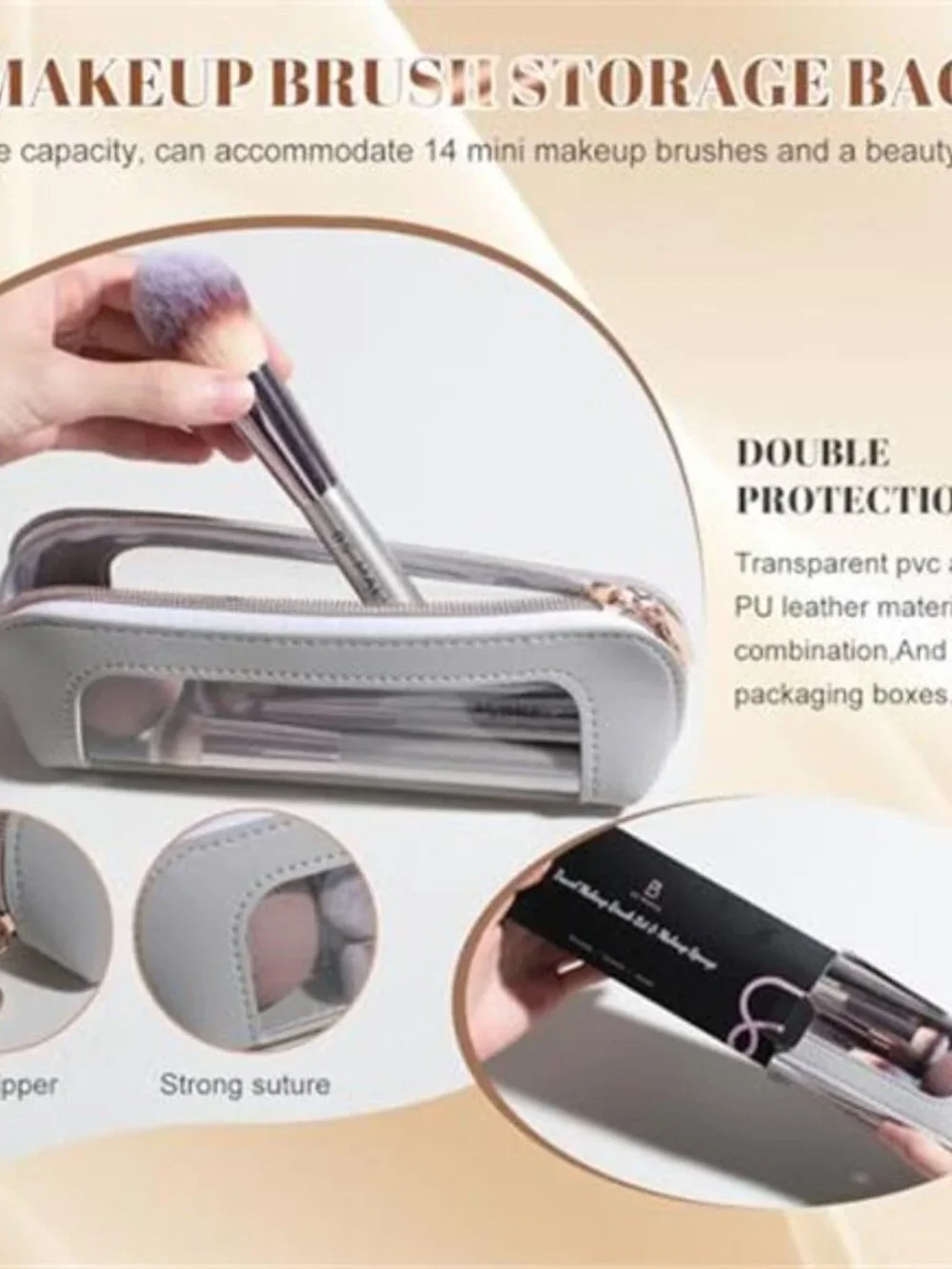 14 Pcs Makeup Brush Set with 1 Pcs Makeup Sponge
